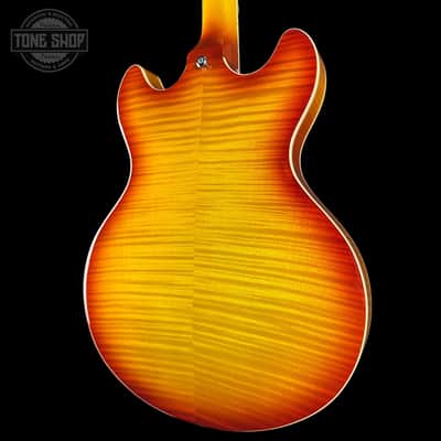 Used D'Angelico Premier DC Semi-Hollow Stoptail Dark Iced Tea Burst w/bag TSU24806 image 7