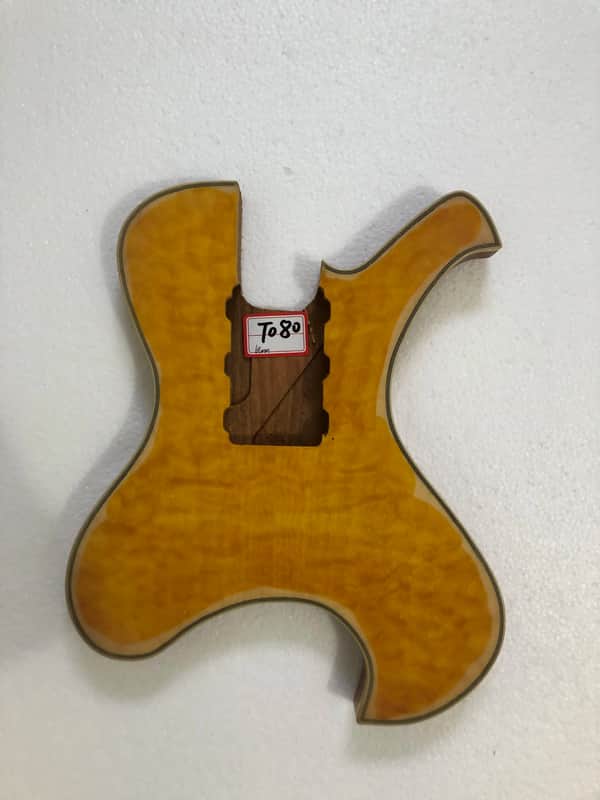 Quilted Maple Top DIY Mahogany Guitar Body image 1