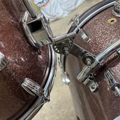 Ludwig Downbeat 1965 - Burgundy sparkle image 7