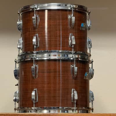 1970's Ludwig Mahogany Cortex Pro Beat 3-Ply Drum Kit 14x24 16x18 16x16 10x14 9x13 Maple image 22