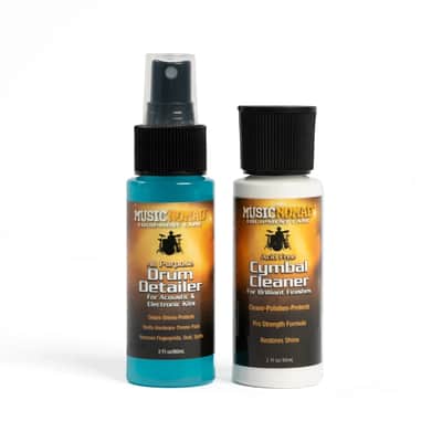 Music Nomad Drum Detailer & Cymbal Cleaner Pack, 2 x 60ml Bottles - MN117 image 2