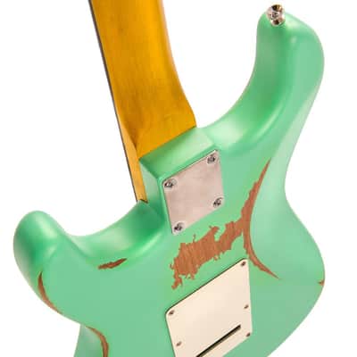 Vintage V6 ICON Electric Guitar ~ Distressed Ventura Green image 4