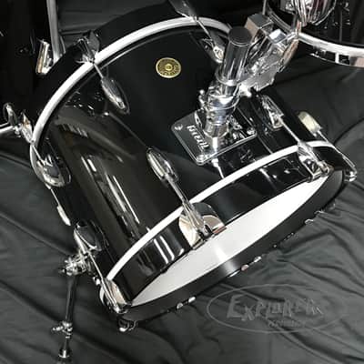 Gretsch USA Custom Round Badge 3 Piece Maple/Gum Shell Pack in Piano Black - 18,12,14 image 6