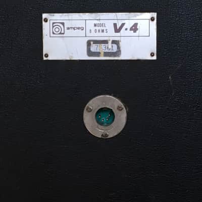 Vintage 1975 Ampeg V-4 Model SPV400 4x12 Speaker Cabinet Black Tolex Made in USA Eminence image 6