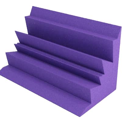 Purple Bass Traps - 12x12x24 Inch - 8 Pack - Acoustic Foam Corner Bass Absorbers image 1