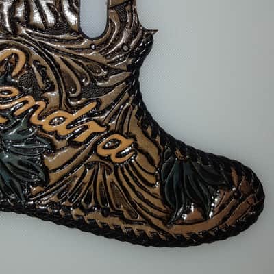 Fender Telecaster Leather Pickguard hand tooled Sheridan style "Outlaw series " 2019 classic image 12
