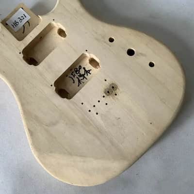 Unfinished Basswood HH Electric Guitar Body image 3