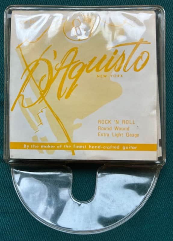 D'Aquisto No. 900 Rock and Roll, Set of Round Wound Extra Light Gauge Guitar Strings 1970's - Metallic Silver image 1