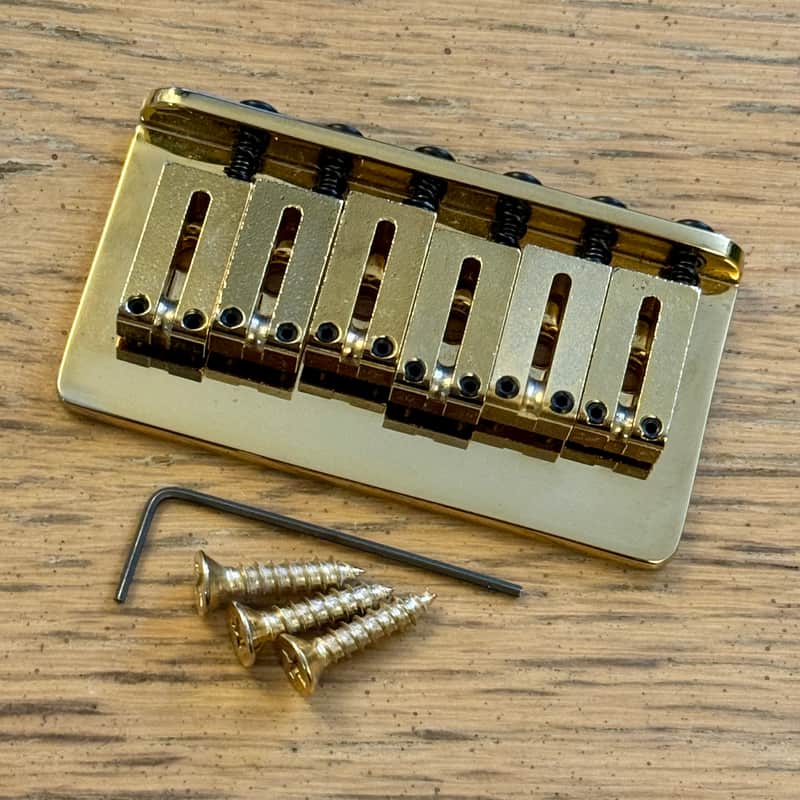 2025 Fender American Standard Gold Hardtail Telecaster Stratocaster 52mm Bridge USA Strat Tele James Burton image 1