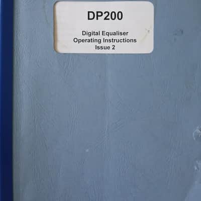 Operating Instructions XTA Electronics Digital Equaliser DP200 1996 image 1