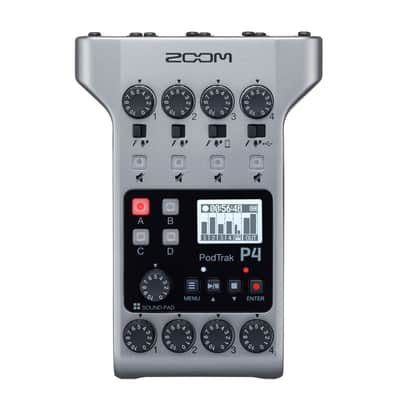 Zoom PodTrak P4 Portable Multitrack Podcast Recorder + 64GB Card + 4x Batteries + Cleaning Cloth image 2