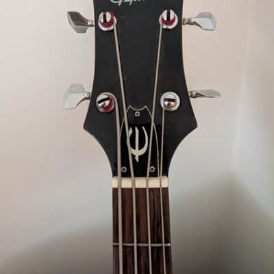 1970s Epiphone ET-280 Short Scale Bass MIJ Matsumoku - Natural Stripped / Select by EMG Modded (As-Is Seized Truss Rod / Wiring Project) image 10
