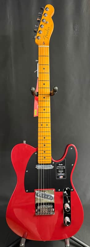 Fender American Ultra II Telecaster Electric Guitar Sinister Red w/ OHSC
