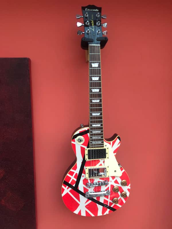 Edwards E-LP-48S-VH Mini Les Paul Eddie Van Halen Stripes Electric With On Board Speaker image 1