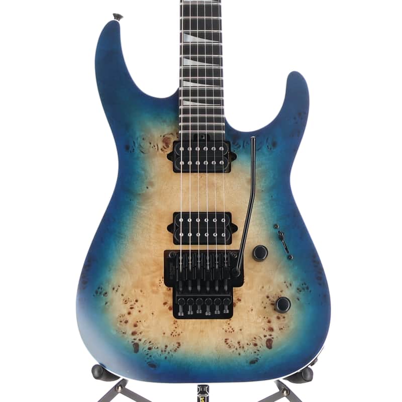 Jackson MJ Series Dinky DKRP, Ebony Fingerboard, Transparent Blue Burst (H9) (00176)
