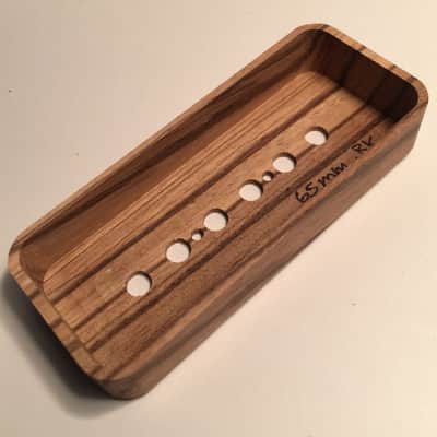 Guilford Zebrawood P-90 Pickup Cover for Bare Knuckle and others - 52mm - 1 Cover Natural Wood image 3