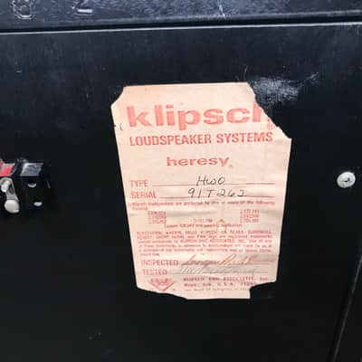 Vintage Pair of Klipsch Heresy HWO Speakers image 11