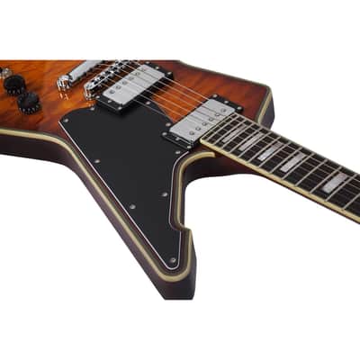 Schecter E-1 Custom Special Edition Guitar - Vintage Sunburst image 9