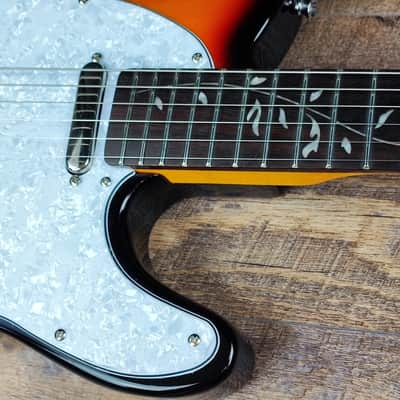 MyDream Partcaster Custom Built - Sunburst Hardtail Floral Neck image 5