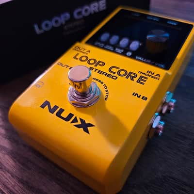 NUX Loop Core Stereo Looper with MIDI and Drum Patterns Effects Pedal Yellow image 2