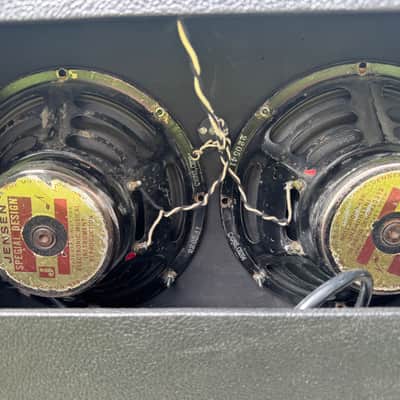 1965 Fender Vibrolux Reverb Blackface AA864 Amp Vintage - Jensen C10NS Speakers, 1966 Cabinet & Documentation image 6