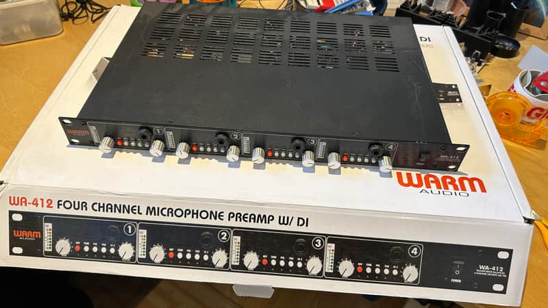 Warm Audio WA-412 4-Channel Mic Preamp 2016 - Present - Black image 1
