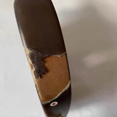 Brown HH Double Cutaway Solid Mahogany Wood Body image 10