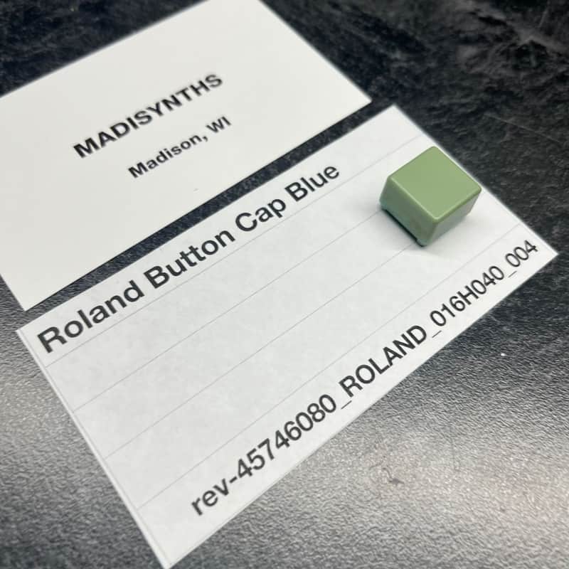 ORIGINAL Roland Blue Button Cap (016H040) for Juno-60, JSQ-60, MSQ-100, EP-6060, EP-11, etc image 1