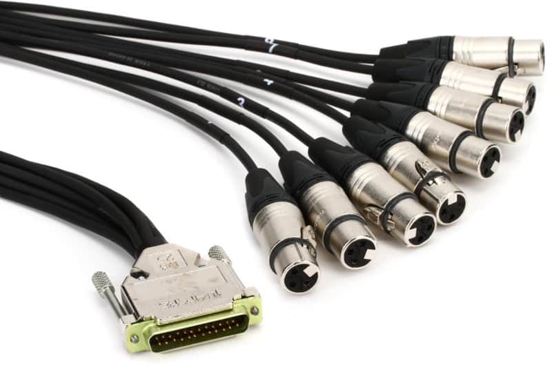 JUMPERZ JDB25-XLRF ZipLine DB25 to XLR Female 8-channel Analog Audio Interface Cable - 1.5 foot (DB25XF1.5Jd1) image 1