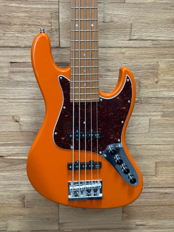 Sadowsky Metro Express 21- fret Vintage J/J 5- string bass 2024 - Candy Apple Orange Metallic  w/gig bag- B-stock image 1