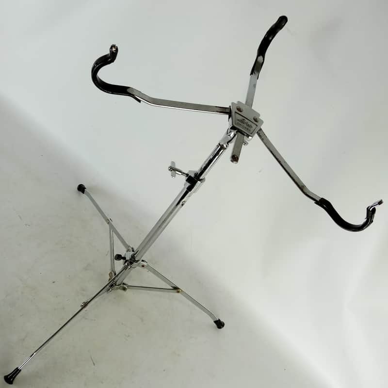 Ludwig Snare Drum Stand#1355 60s Atlas Basket Rockers Black/White Tripod Vintage image 1