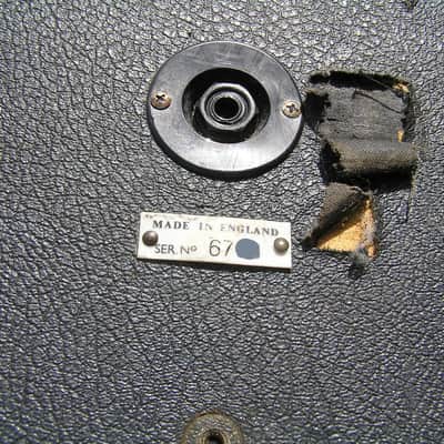 1966 67 Park Marshall 4 X 12” Cabinet Top Handel Black image 8