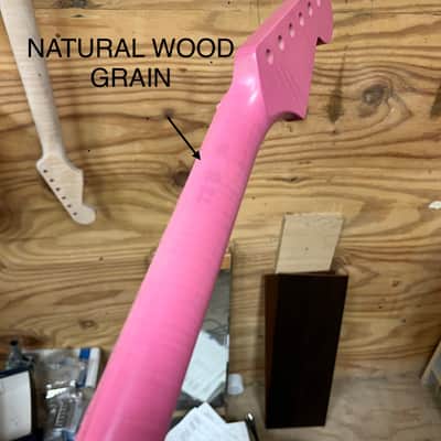 Warmoth Jazzmaster/ Flamed Maple Body & Neck “Pink Set” image 15