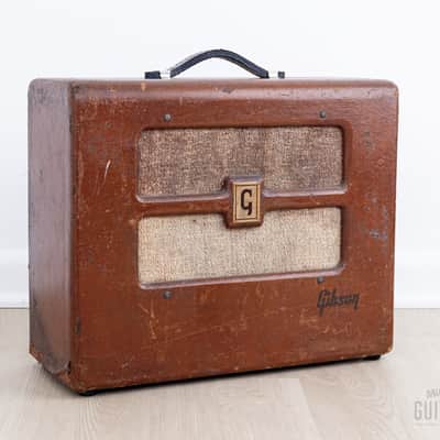 1952 Gibson BR-6 Vintage 1x10 Tube Amp w/ Jensen Field Coil & RCA Tubes, Serviced image 1