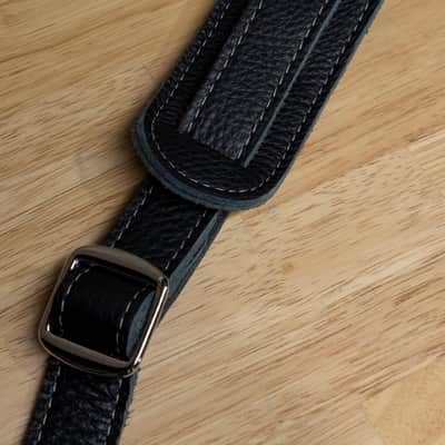 Fender Custom Shop Guitar Bass Strap Black Leather image 4