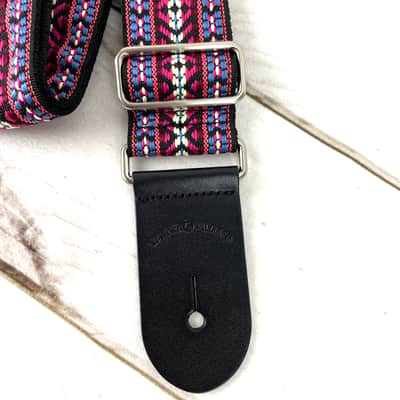 Walker & Williams H-19-M Vintage Series Strap Red, Blue & Cream Yucatan Style Weave image 9