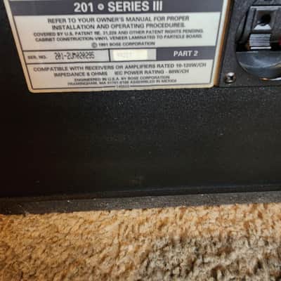 Bose Bose 201 Series III are vintage (1991–1996) bookshelf speakers Black - Black image 7