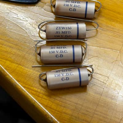 Reproduction Fender Telecaster Stratocaster p bass 1958 - 1961 capacitor cap .05 150v precision P bass esquire tone control plate for pots image 2