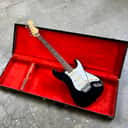Fender E Serial Contemporary Squier Stratocaster c 1985 Black MIJ Japan strat Floyd rose fujigen