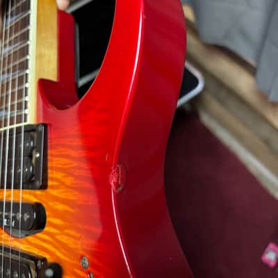 1990's Ibanez MIJ RG770FM Cherry Sunburst w/case image 7