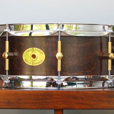 Noble & Cooley Solid Shell Classic Maple 5" x 14" Snare Drum w/ VIDEO! Espresso Satin image 1