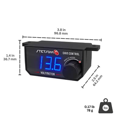 Stetsom Universal Bass Knob Gain Control 4 in 1 / Voltmeter / On+Off Switch / Converter image 8