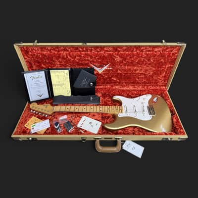 Fender '57 Stratocaster Relic HW '57 Pickups 3,4kg 2022 - Aged HLE Gold - VIDEO image 12