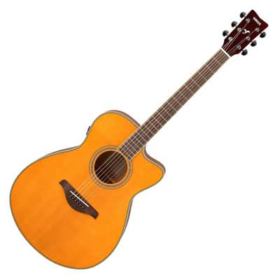 Yamaha FSC-TA TransAcoustic Small Body Acoustic Electric Guitar w/ Cutaway - Vintage Tint image 2