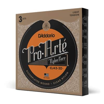 Mint D'Addario EJ43-3D EJ43 3-Pack Pro-Arté Classical Nylon Guitar Strings, Light image 2