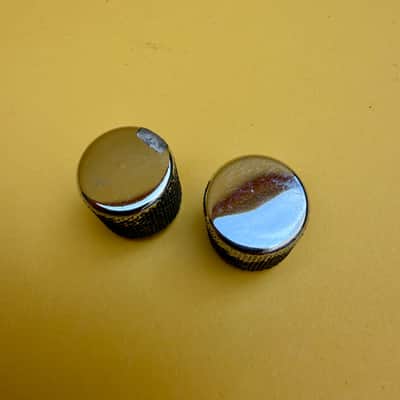1975 Fender Precision Bass Knobs (Pair) Chrome image 3