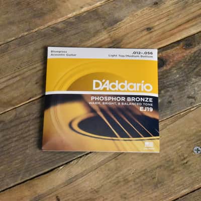 D'Addario EJ19 Phosphor Bronze Acoustic Guitar Strings Bluegrass 12-56 image 1