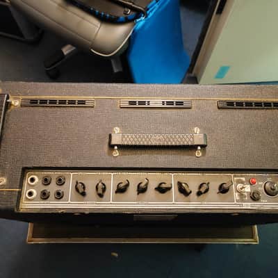 Vox AC-30/6 Twin Top Boost 3-Channel 30-Watt 2x12" Guitar Combo 1963 - 1965 - Black with Brown Diamond Cloth image 9