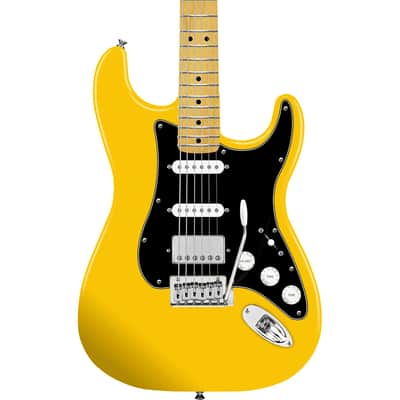 Squier FSR Affinity Stratocaster HSS - Maple Fingerboard, Graffiti Yellow image 2
