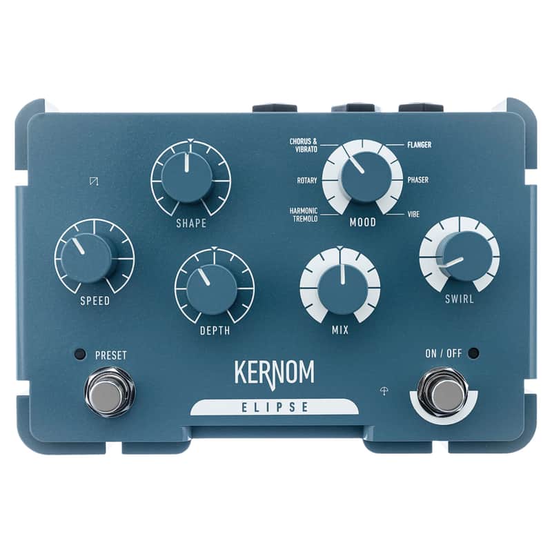 Kernom ELIPSE Modulation Effects Pedal, Morph Between Chorus, Tremolo, Flanger, Blue image 1